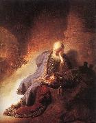 REMBRANDT Harmenszoon van Rijn Jeremiah Lamenting the Destruction of Jerusalem g oil on canvas